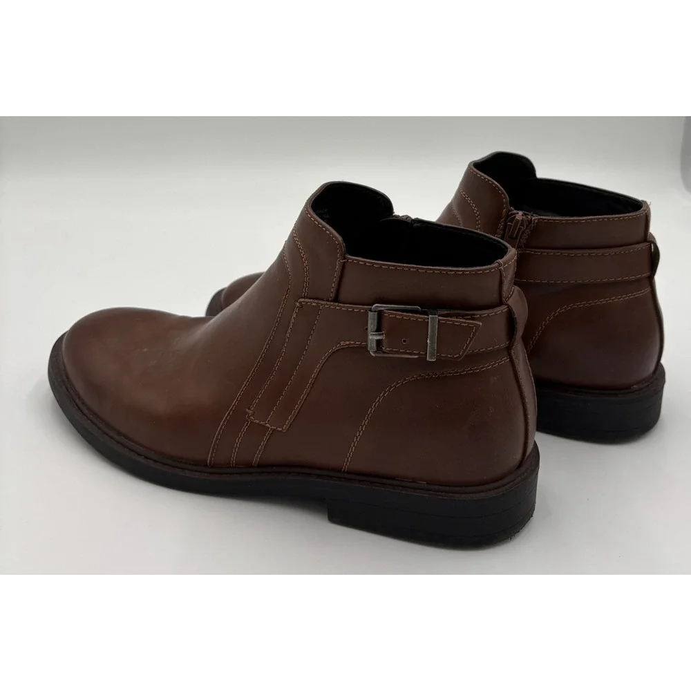 Men's Brown Alfani Rogan Boot Side Zipper Shoe Size 10.5 M